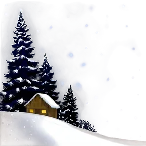Midnight Christmas Snow Scene PNG 67 PNG