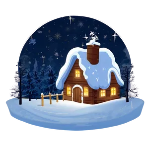 Midnight Christmas Snow Scene Png 93 PNG image