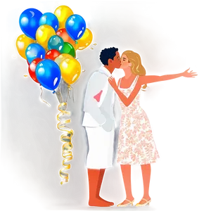 Midnight Kiss On New Year Png 05212024 PNG image