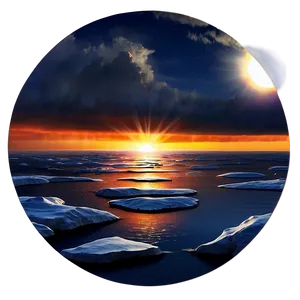 Midnight Sun At North Pole Png 65 PNG image