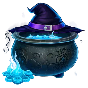 Midnight Witch Cauldron Png 05242024 PNG image