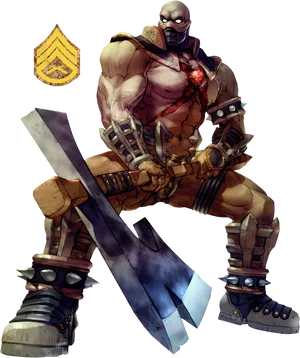 Mighty Armored Warrior Artwork PNG image