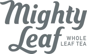 Mighty Leaf Tea Logo_ Blue Background PNG image