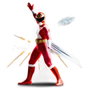 Mighty Red Ranger In Action Png 06292024 PNG image