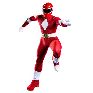 Mighty Red Ranger Leap PNG 49