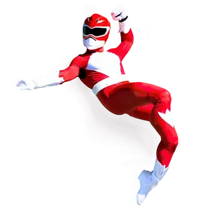Mighty Red Ranger Leap PNG Flm PNG