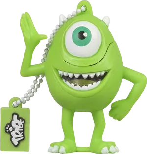 Mike Wazowski Figure With Tag PNG image