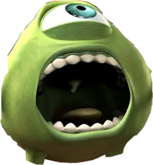 Mike Wazowski Shocked Expression PNG image