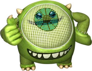 Mike Wazowski Smiling Pose PNG image