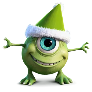 Mike Wazowski With Party Hat Png Eyn30 PNG image