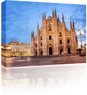 Milan Cathedral Dusk View.jpg PNG image