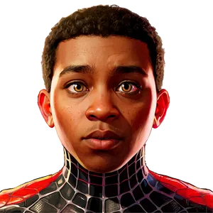 Miles Morales Close-up Png Miq49 PNG image