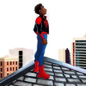 Miles Morales On Rooftop Png 71 PNG image