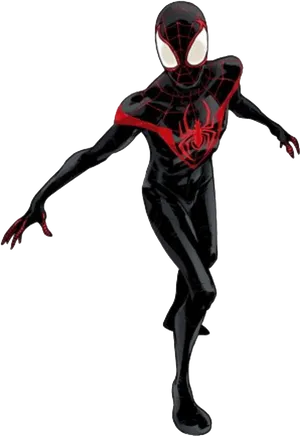 Miles Morales Spider Man Pose PNG image