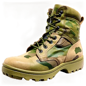 Military Combat Boot Png Qob25 PNG image