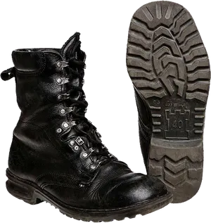 Military Combat Bootand Sole PNG image