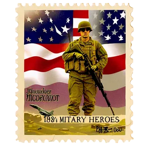 Military Heroes Postage Stamp PNG Fhc