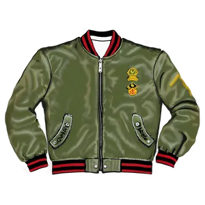 Military Inspired Bomber Jacket Png Avv74 PNG image