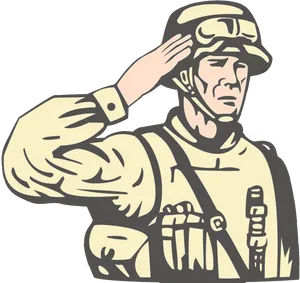 Military Salute Illustration PNG image