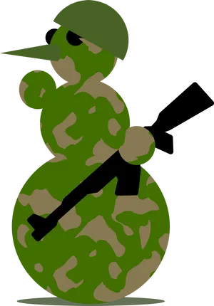 Military Snowman Clipart PNG image