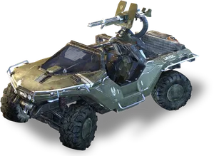 Military Style Futuristic Vehicle PNG image