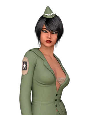 Military Styled3 D Character