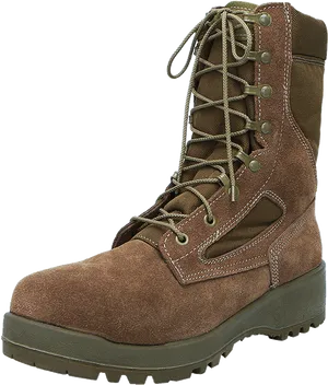 Military Tactical Boot Brown PNG image