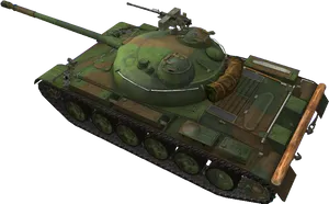 Military Tank Isolated3 D Render PNG image