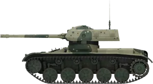 Military Tank Profile View PNG image