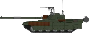 Military Tank Side View Vector PNG image