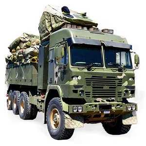 Military Truck Convoy PNG Djw