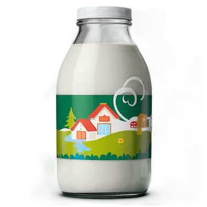 Milk Bottle Mockup PNG Jhi
