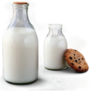 Milk Bottle With Cookies PNG Mlp