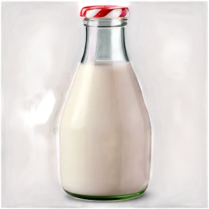 Milk Bottle With Label PNG Jsb