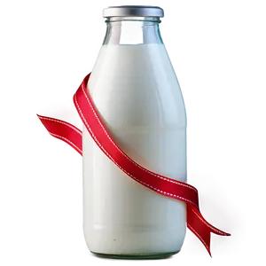 Milk Bottle With Ribbon PNG 60