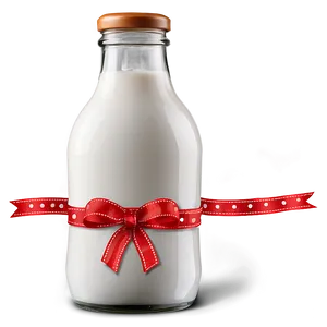 Milk Bottle With Ribbon PNG Snq7 PNG