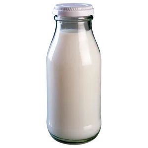 Milk Bottle With Straw PNG 54