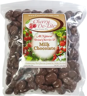Milk Chocolate Covered Dried Cherries Package PNG image