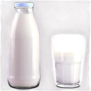 Milk Gallon With Glass PNG 06132024