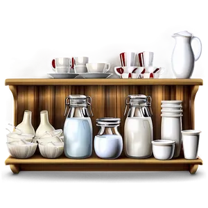 Milk Glass In Kitchen Setting PNG 38