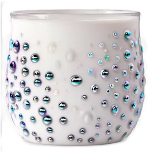 Milk Glass With Bubbles PNG 68