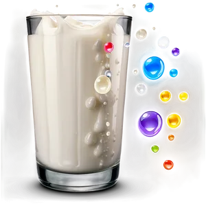 Milk Glass With Bubbles PNG Cfm82