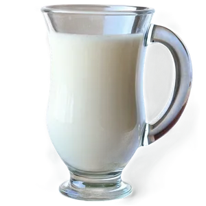 Milk Glass With Cream Top PNG 06262024
