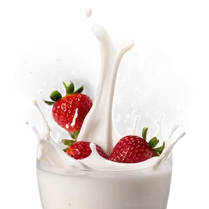 Milk Splash With Strawberries Png 39 PNG image