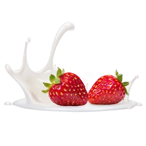 Milk Splash With Strawberries Png 52 PNG image