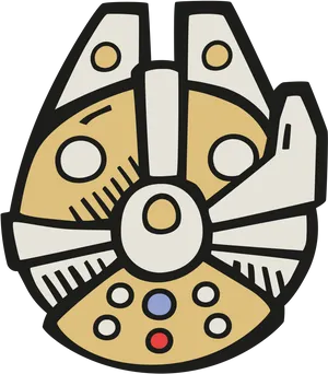 Millennium Falcon Icon PNG image