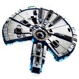 Millennium Falcon In Action PNG Lms27