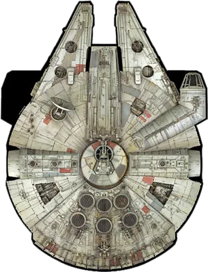 Millennium Falcon Top View PNG image