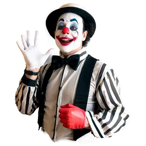 Mime Clown Emoji Png Paj PNG image