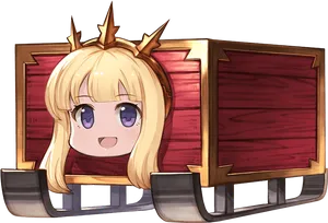 Mimic Chest Anime Character PNG image